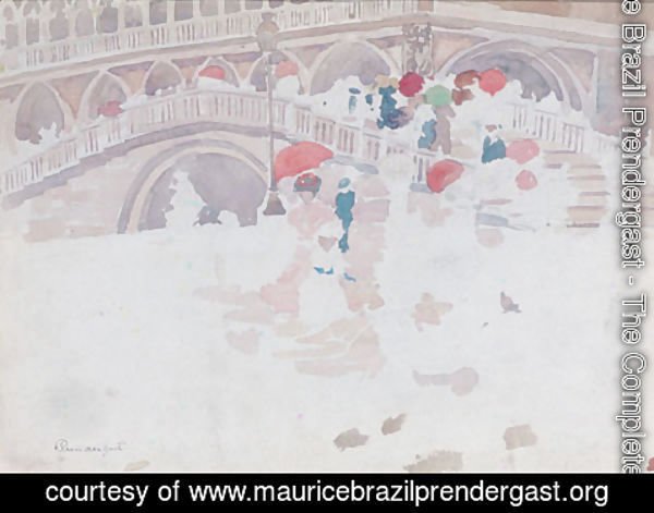 Maurice Brazil Prendergast - Umbrellas in the Rain Venice
