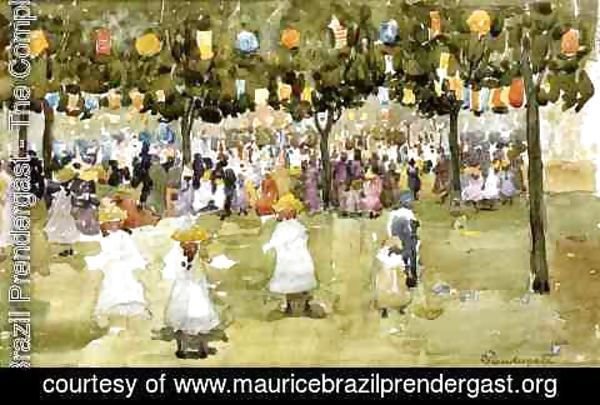 Maurice Brazil Prendergast - Central Park  New York City  July 4th