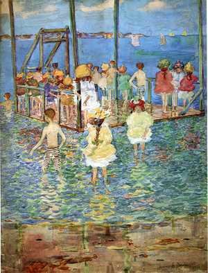 Maurice Brazil Prendergast - Children On A Raft