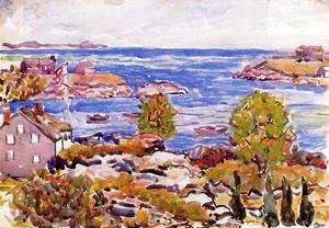 Maurice Brazil Prendergast - House With Flag In The Cove