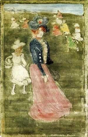 Maurice Brazil Prendergast - Lady In A Pink Skirt