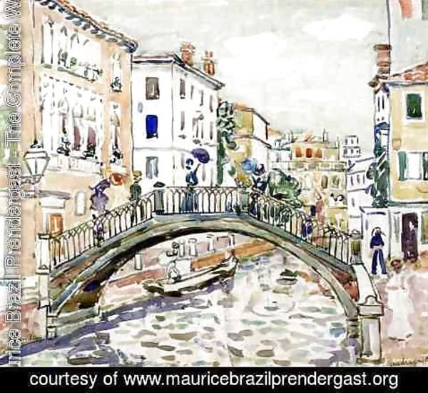 Maurice Brazil Prendergast - Little Bridge  Venice