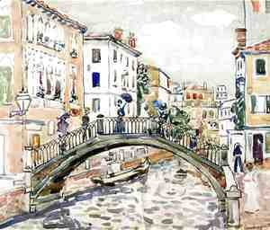 Maurice Brazil Prendergast - Little Bridge  Venice