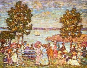 Maurice Brazil Prendergast - The Holiday Aka Figures By The Sea Or Promenade By The Sea