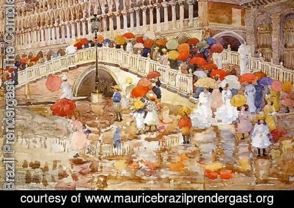 Maurice Brazil Prendergast - Umbrellas In The Rain