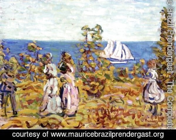 Maurice Brazil Prendergast - Viewing The Sailboat