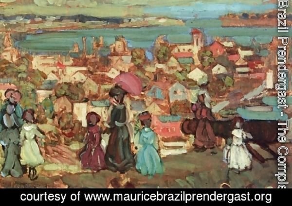 Maurice Brazil Prendergast - Village By The Sea