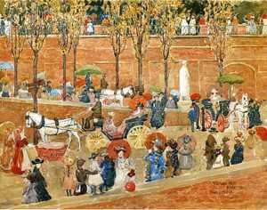 Maurice Brazil Prendergast - Pincian Hill, Rome (also known as Afternoon, Pincian Hill)