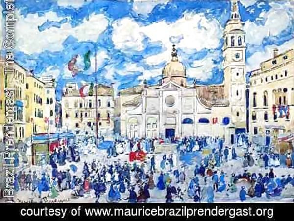 Maurice Brazil Prendergast - Santa Maria Formosa square, Venice