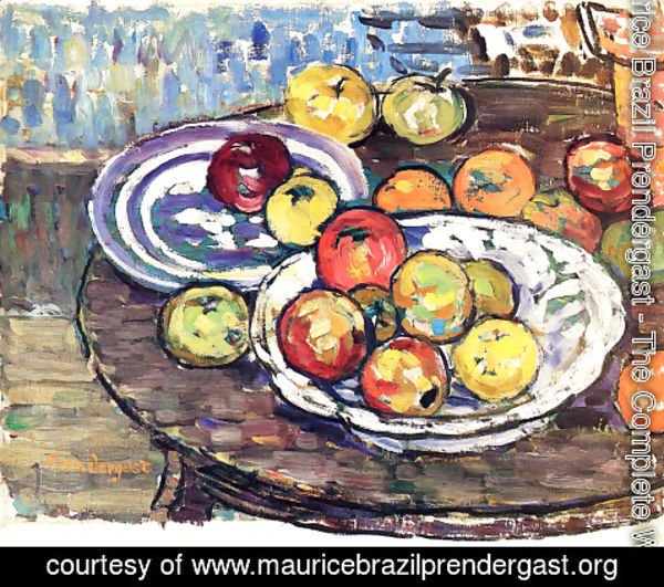 Maurice Brazil Prendergast - Still Life Apples Vase