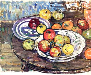 Maurice Brazil Prendergast - Still Life Apples Vase