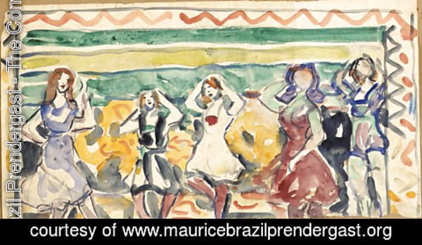 Maurice Brazil Prendergast - Five Dancing Women
