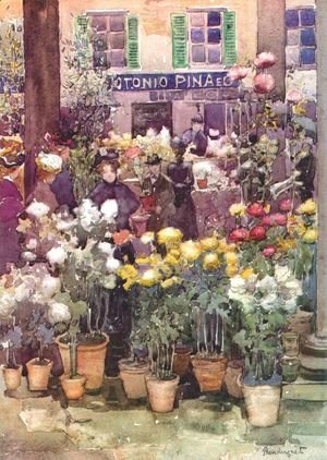 Maurice Brazil Prendergast - Italian flower market