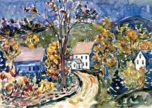 Maurice Brazil Prendergast - Country Road  New Hampshire