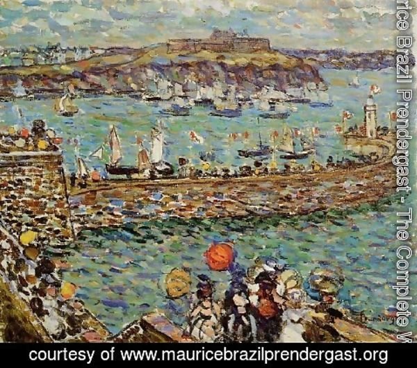 Maurice Brazil Prendergast - Ighthouse At St  Malo