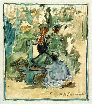 Maurice Brazil Prendergast - Ladies Seated On A Bench Aka Ladies In The Park