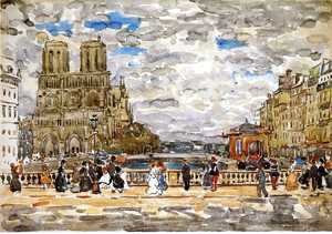 Maurice Brazil Prendergast - Notre Dame  Paris