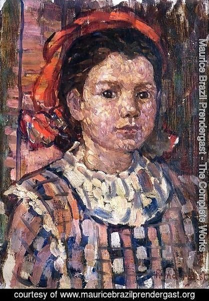Maurice Brazil Prendergast - Portrait Of A Young Girl